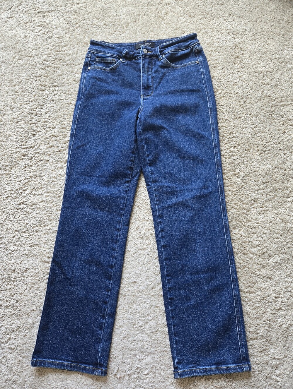 Judy Blue Straight Jeans Womens 7/28 Blue Stretch